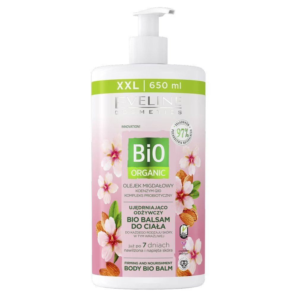 Eveline Cosmetics, Bio Organic, Firma & Feuchtigkeitscreme, Körperbalsam, 650 ml *Tester