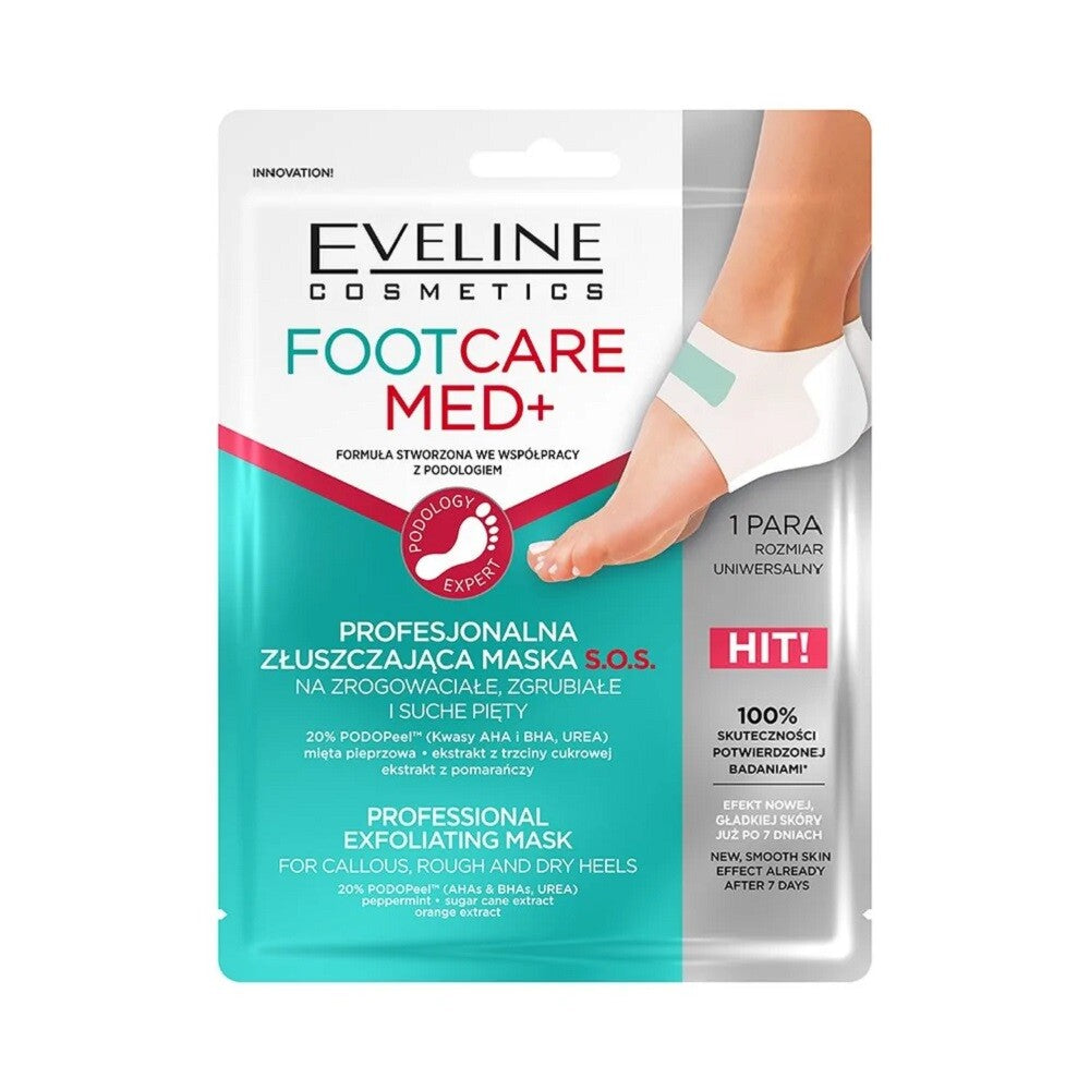 Eveline Cosmetics, Foot Care Med, Peeling, Fußmaskenblatt, 2 stk
