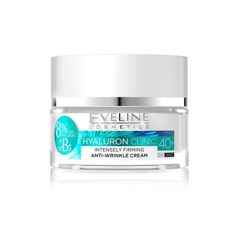 Eveline Cosmetics, Hyaluron Clinic 40+, Anti-Falten, Tag & Nacht, Sahne, Für das Gesicht, 50 ml