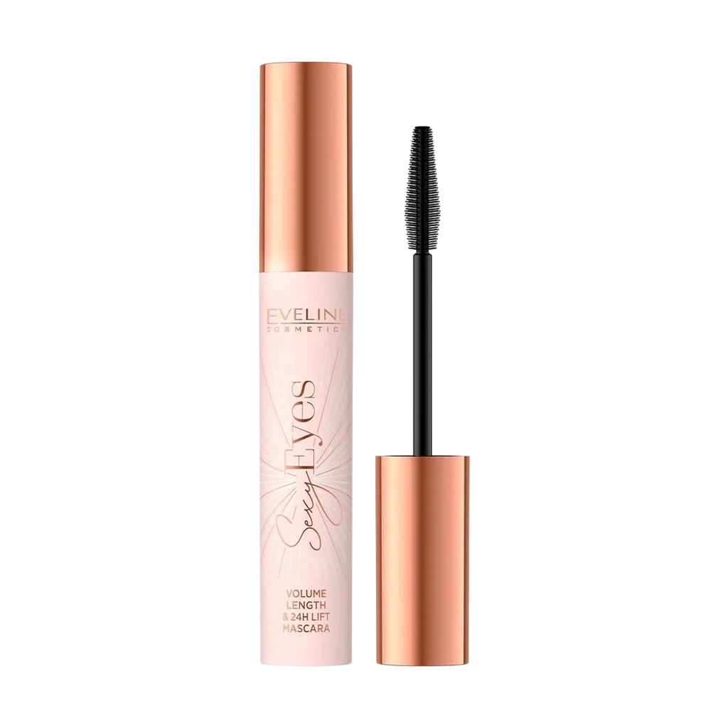Eveline Cosmetics, Sexy Eyes, Volumen, Verlängerung, Wimperntusche, Schwarz, 8 ml