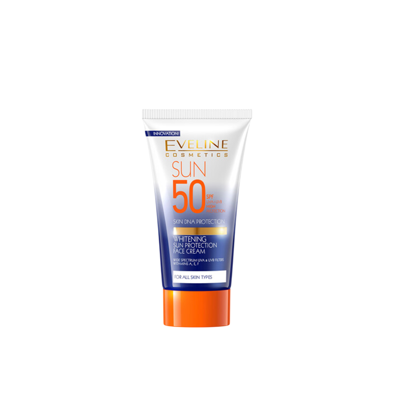 Eveline Cosmetics, Whitening Sun Protection, Hyaluronsäure, Aufhellung, Täglich, Sahne, Für das Gesicht, SPF 50, 50 ml