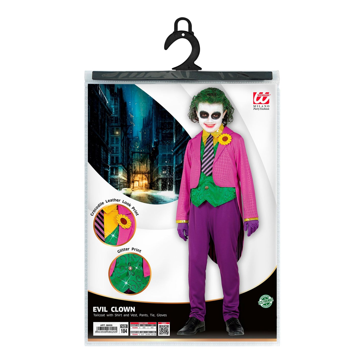 "EVIL CLOWN" (Frack mit Hemd und Weste, Hose, Krawatte, Handschuhe) – Ansicht 5