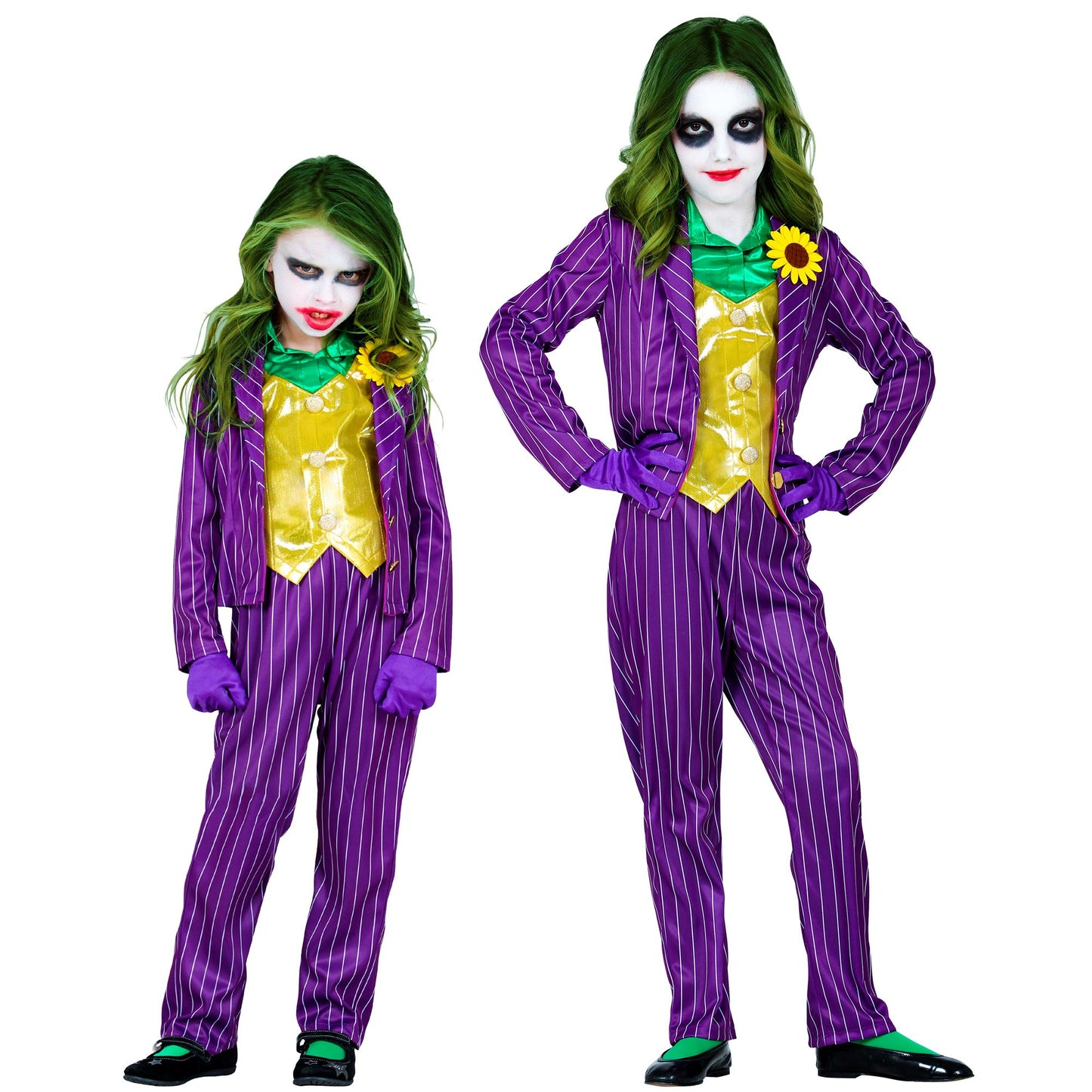 "EVIL CLOWN" (Jacke mit Bluse und Weste, Hose, Handschuhe) – Vorderansicht
