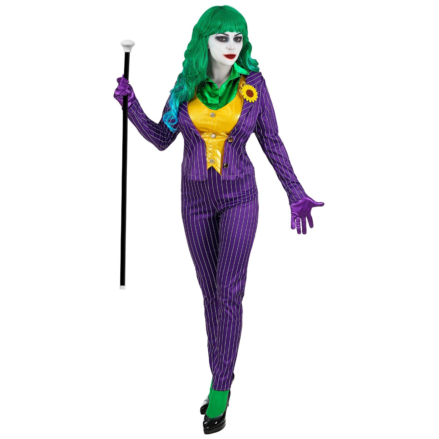 "EVIL CLOWN" (Jacke mit Bluse und Weste, Hose, Handschuhe) – Vorderansicht
