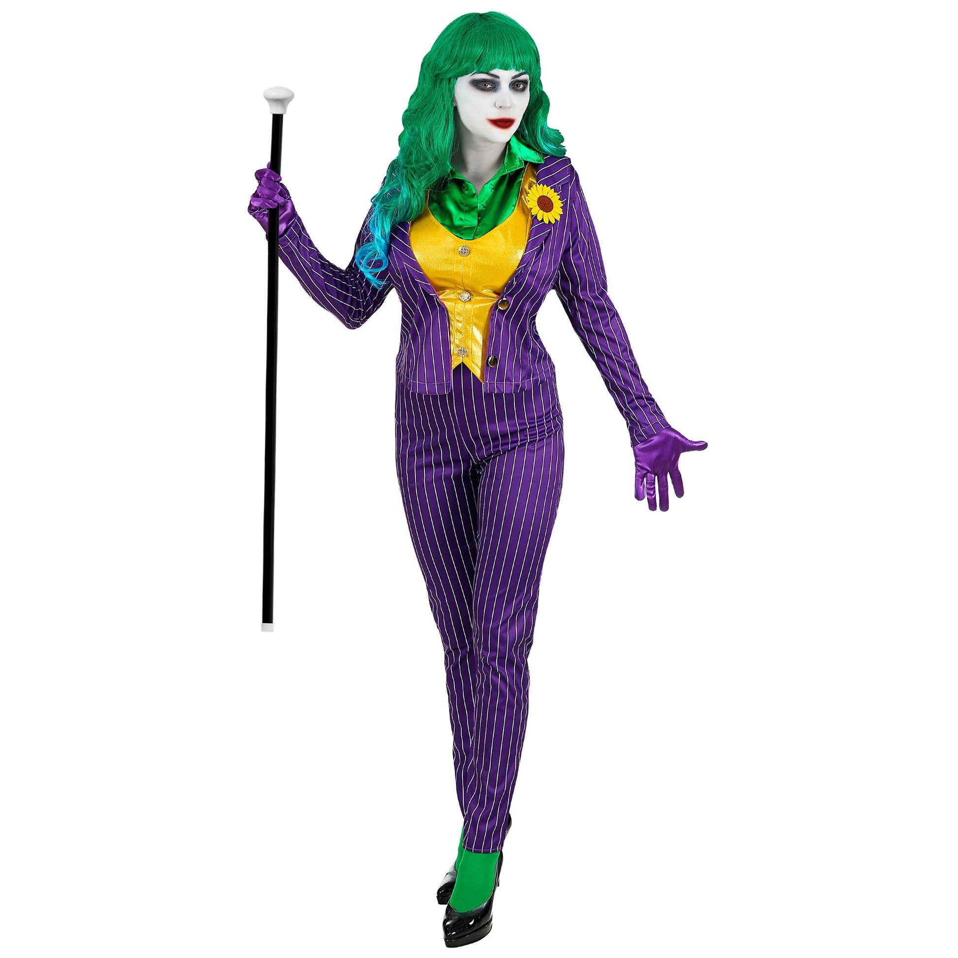"EVIL CLOWN" (Jacke mit Bluse und Weste, Hose, Handschuhe) – Vorderansicht