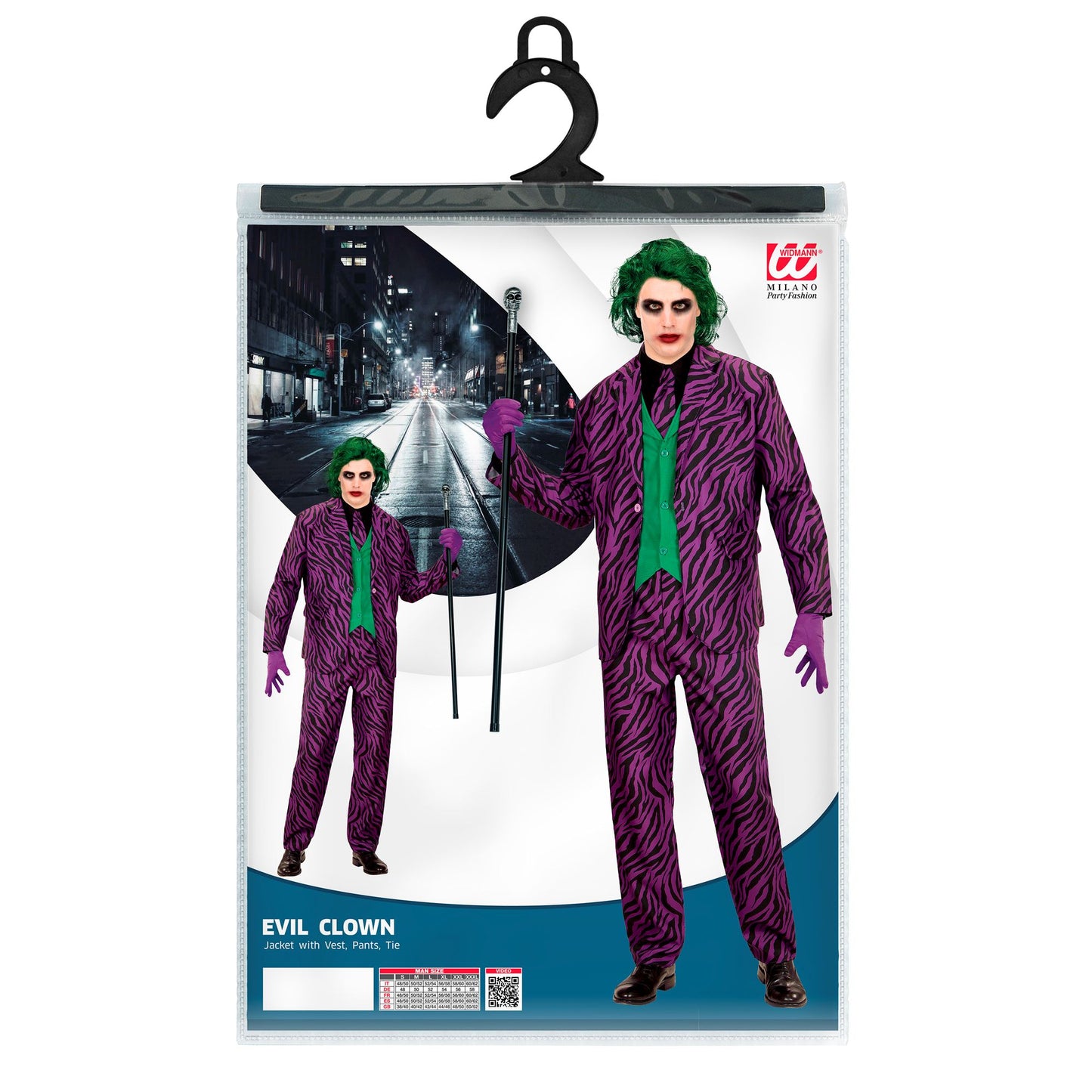 "EVIL CLOWN" (Jacke mit Weste, Hose, Krawatte) – Ansicht 3