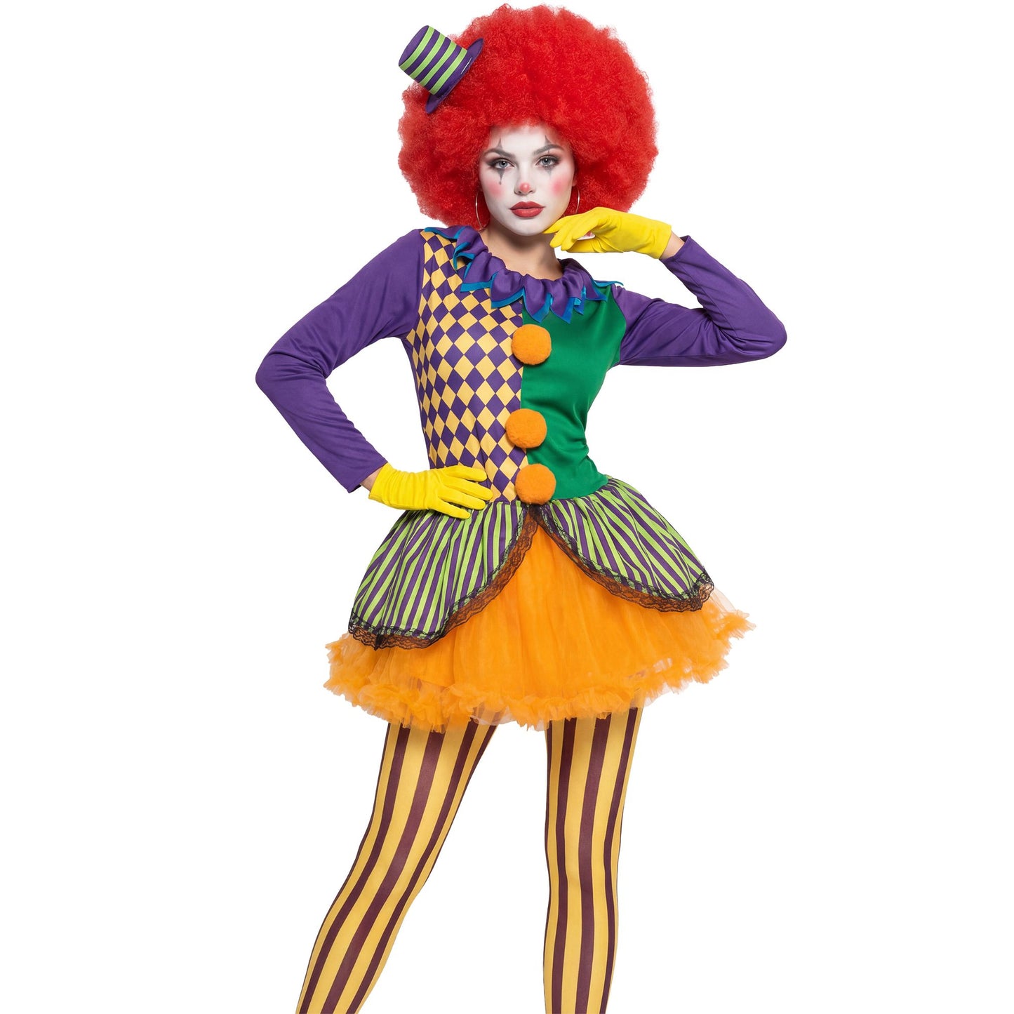 "EVIL JOKER" (Kleid, Leggings, Minihut) – Detailansicht
