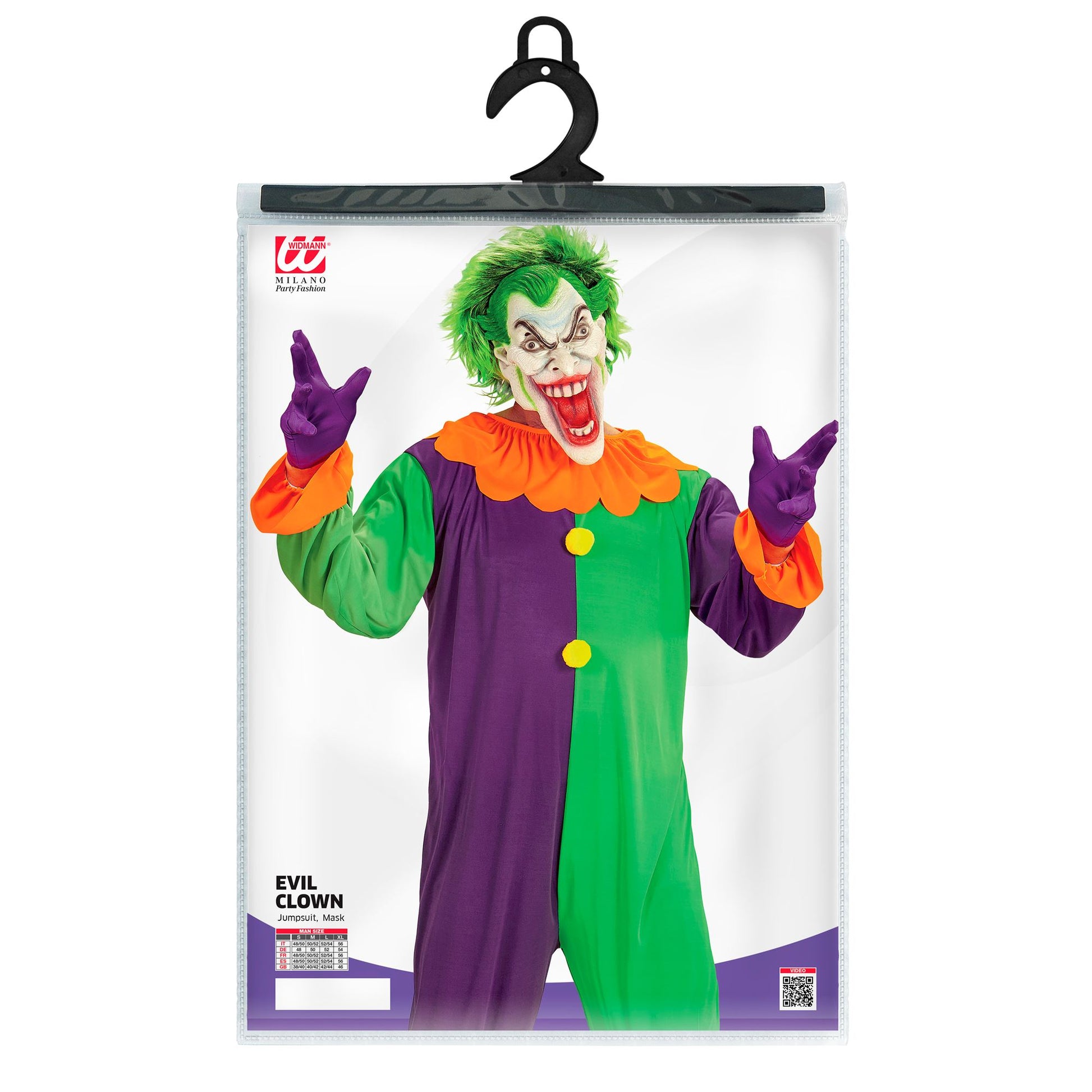 "EVIL JOKER" (Kostüm, Maske) – Ansicht 3