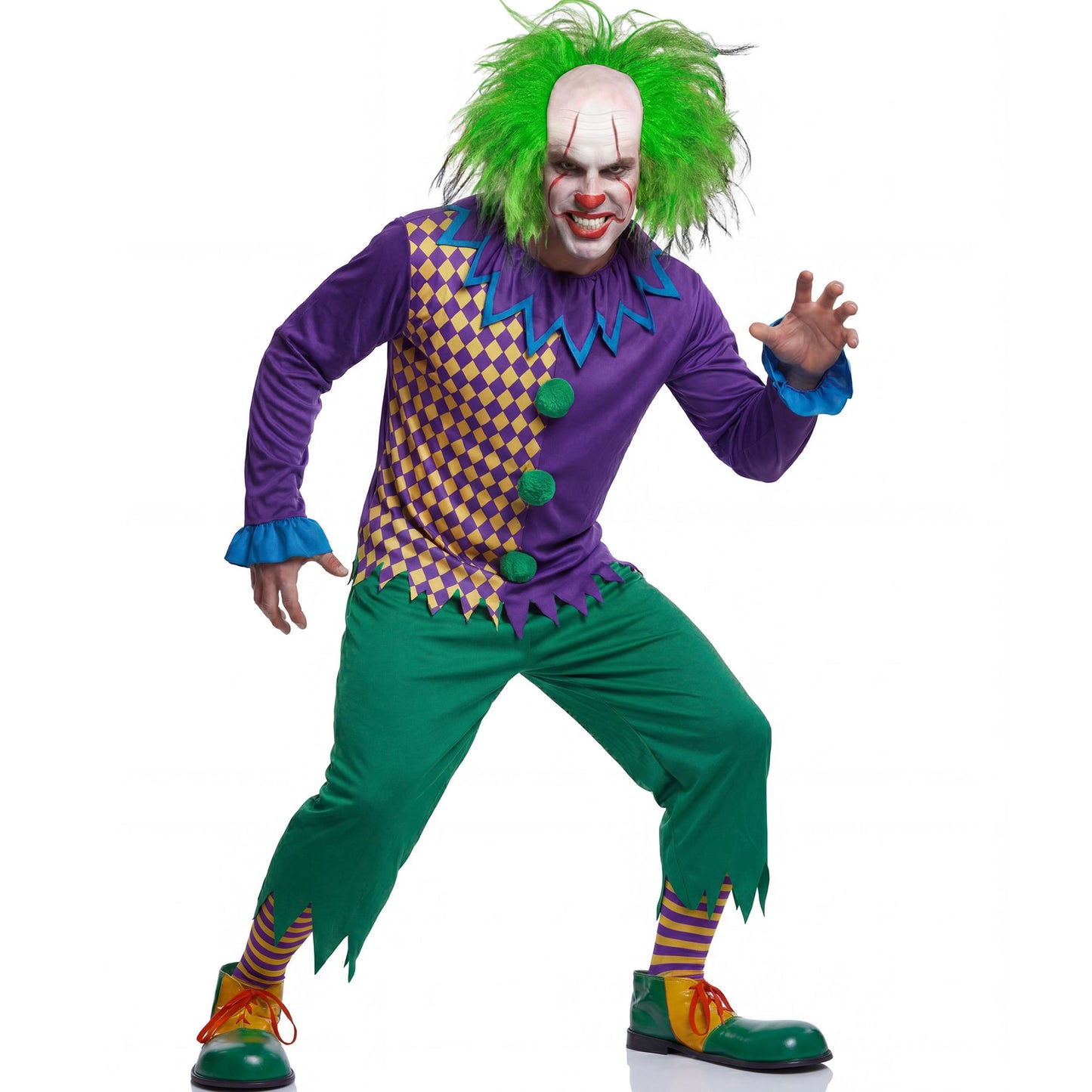"EVIL JOKER" (Oberteil, Hose, Strümpfe) – Vorderansicht