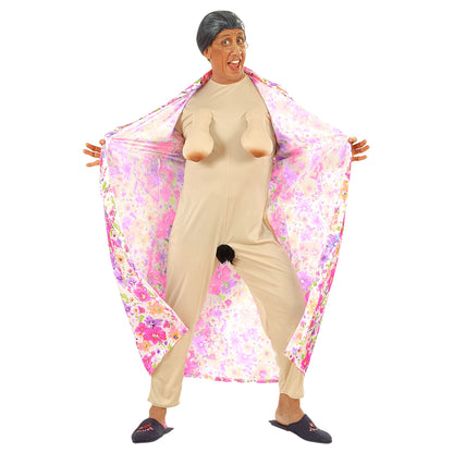 "EXHIBITIONISTEN OMA" (sexy Overall, Morgenmantel) – Detailansicht