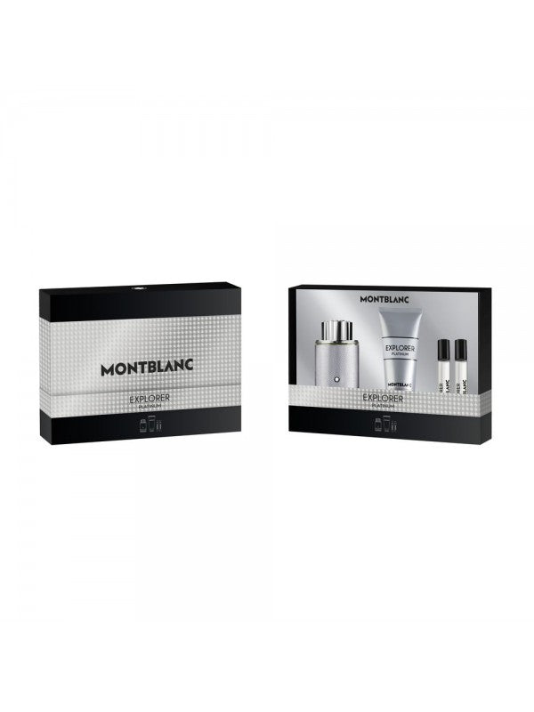 Montblanc Explorer Platinum Set mit Eau de Parfum 100 ml, Eau de Parfum 75 ml und Gel 100 ml