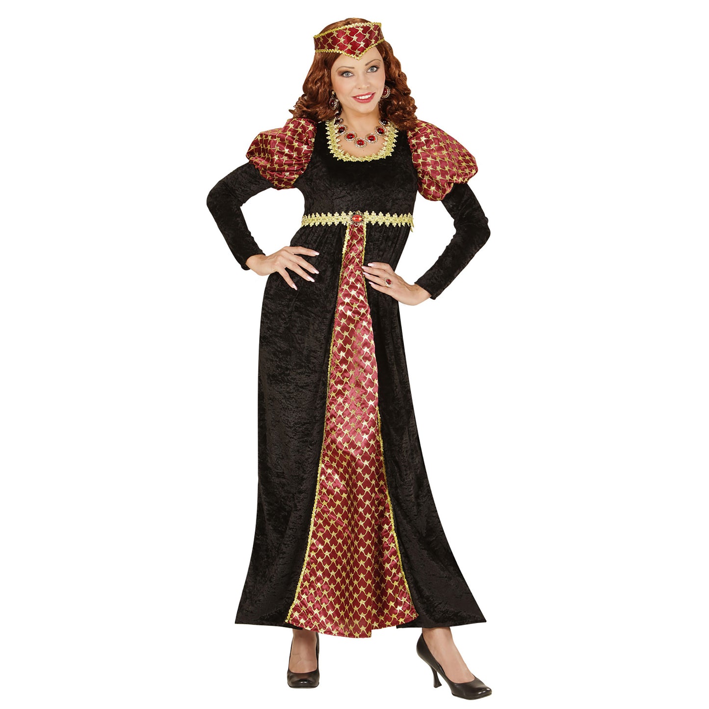 "FAIR MAIDEN" (Kleid, Kopfbedeckung) – Vorderansicht