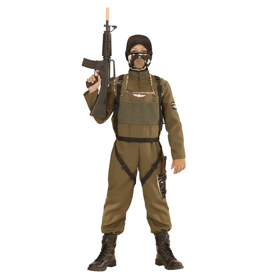 "FALLSCHIRMSPRINGER SPECIAL FORCES" (Overall, Weste, Kapuze) – Detailansicht