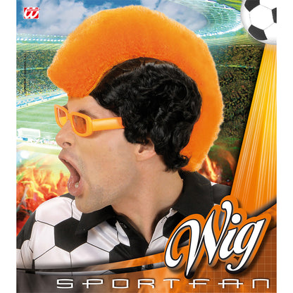 "FAN PERÜCKE ORANGE" in Box – Detailansicht