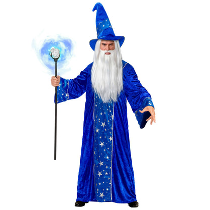 "FANTASY ZAUBERER" (Robe, Hut) – Vorderansicht