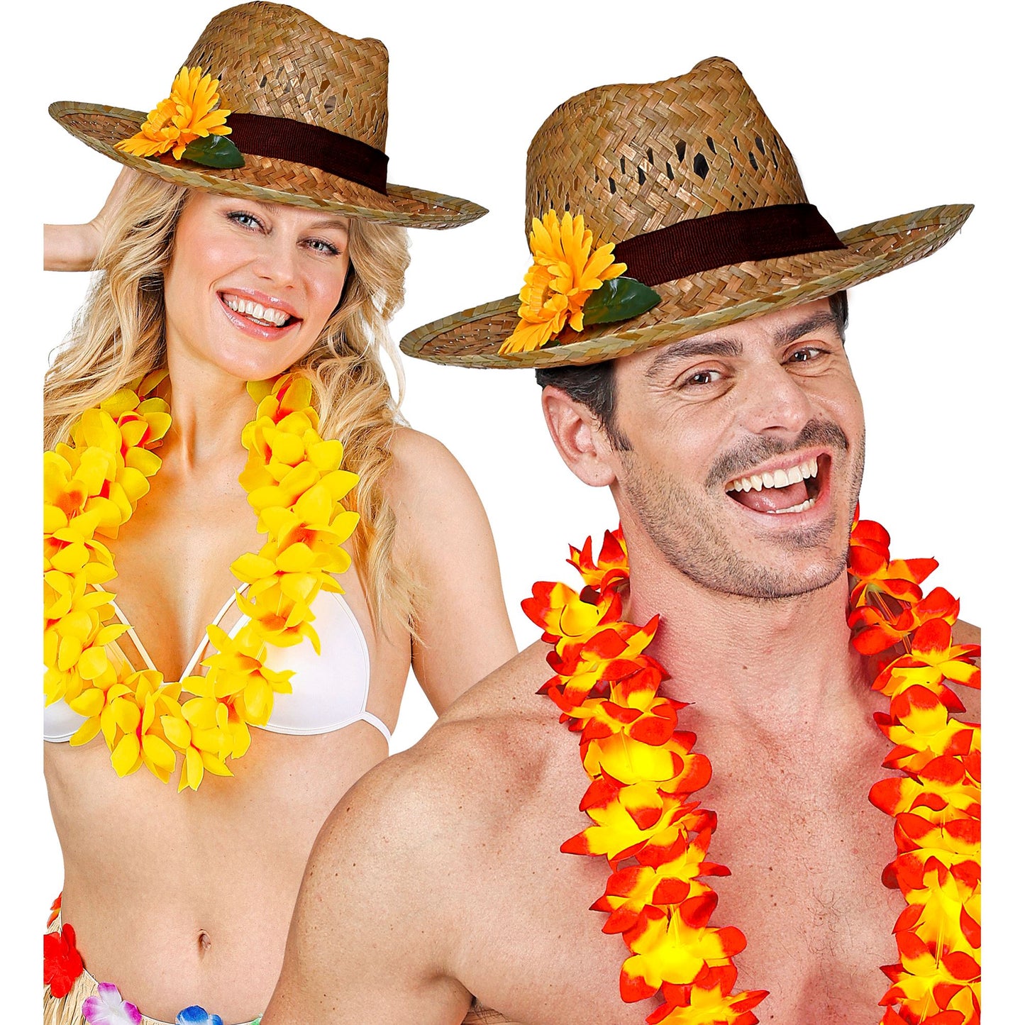 "FARMERHUT MIT SONNENBLUME" aus Stroh – Detailansicht