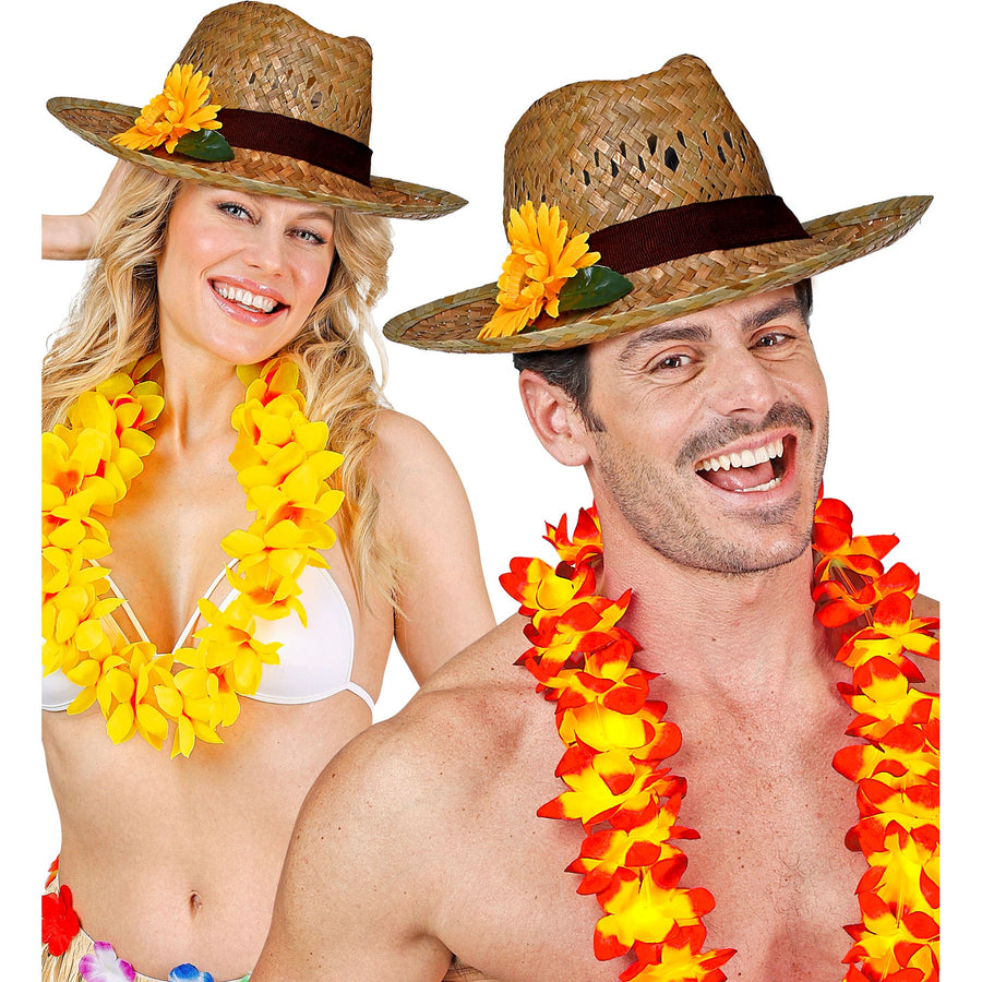 "FARMERHUT MIT SONNENBLUME" aus Stroh – Detailansicht