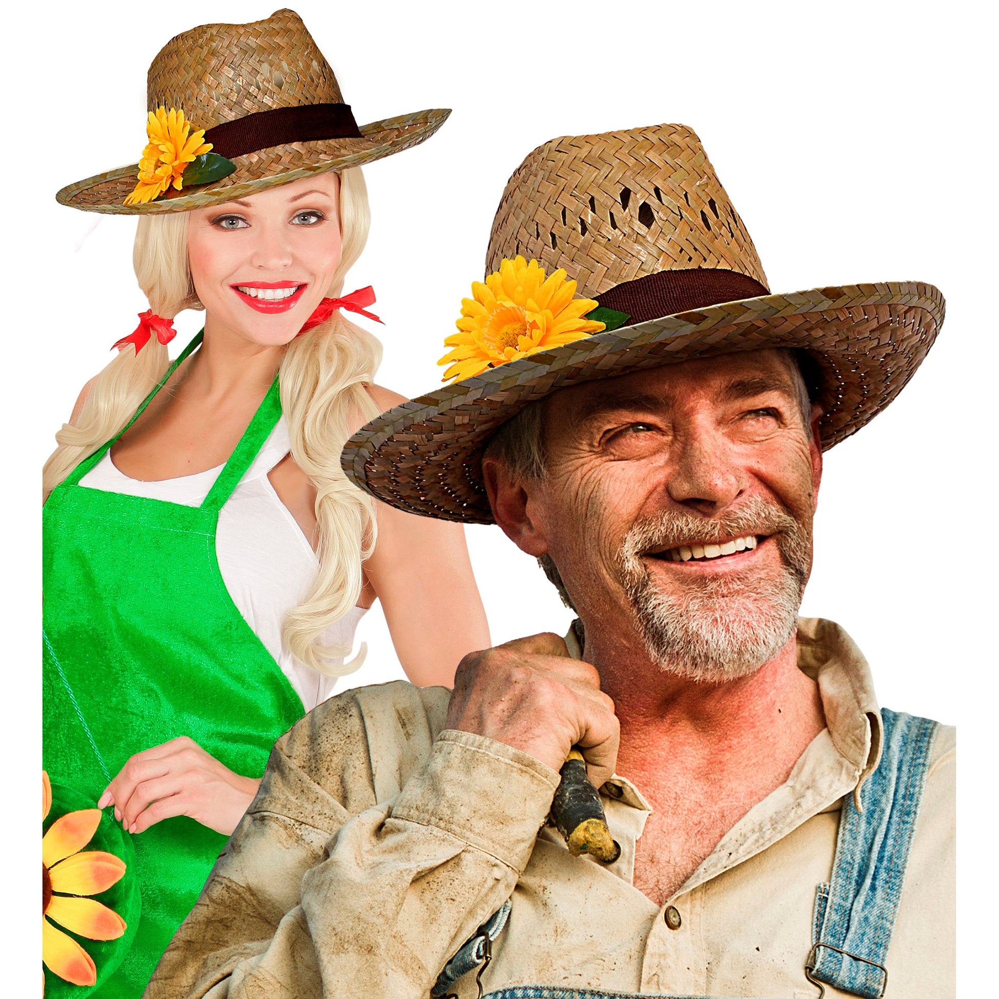 "FARMERHUT MIT SONNENBLUME" aus Stroh – Ansicht 3