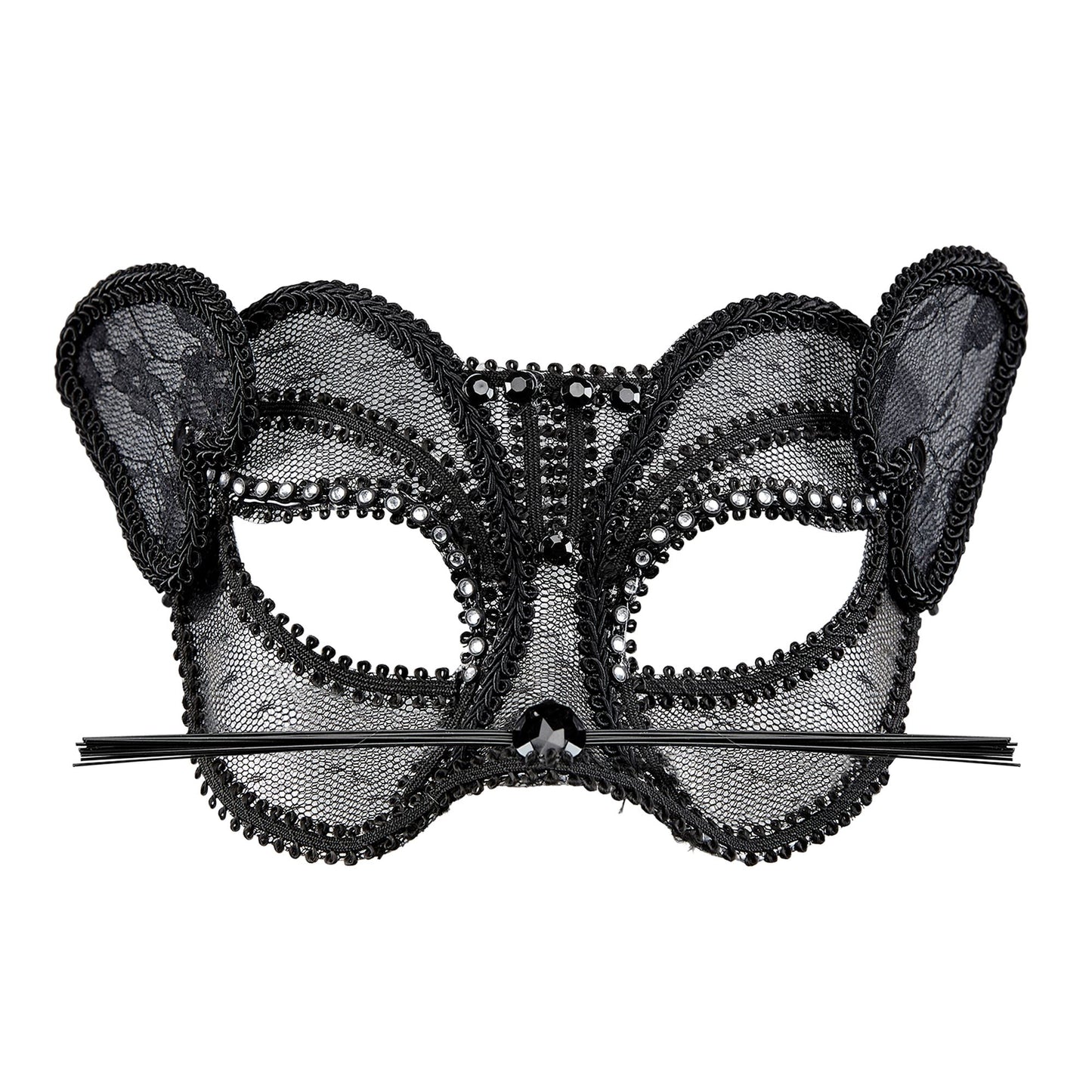 "FASHION PANTHER NUDE LOOK AUSSPITZE MIT STRASS" – Vorderansicht