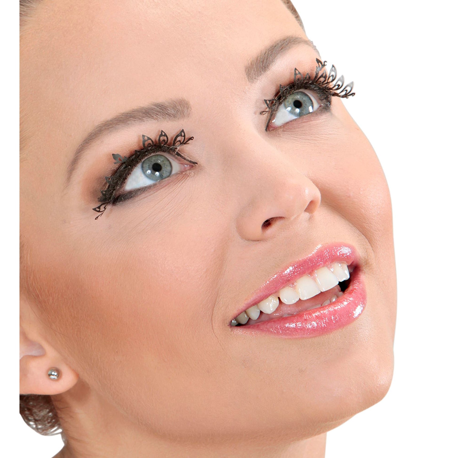"FASHION TATTOO WIMPERN SCHWARZ" in Box mit Klebstoff in Glasflasche – Ansicht 3