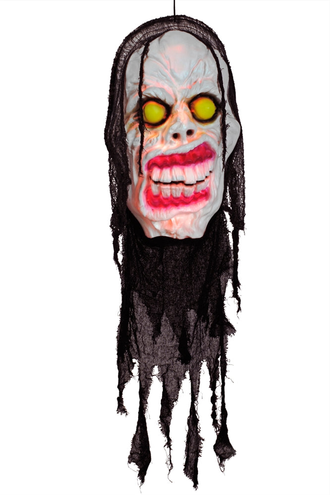 Fasnacht24.ch Gruselk Kopf – Beleuchtete Halloween Hängedekoration 120x40cm