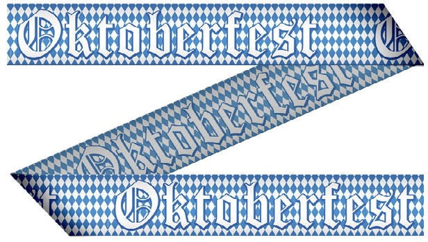 Absperrband Oktoberfest – 15m Blau-Weiss Mit Schriftzug | Fasnacht24.ch