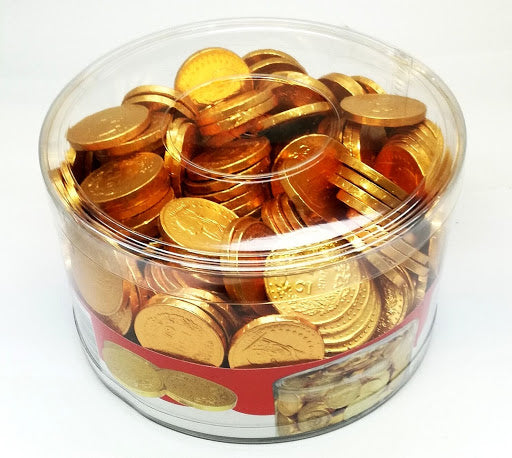 Milchschokolade Schoggi Münzen 2 CHF Goldmünzen – 290 Stück Fasnacht24 - Fasnacht24.ch