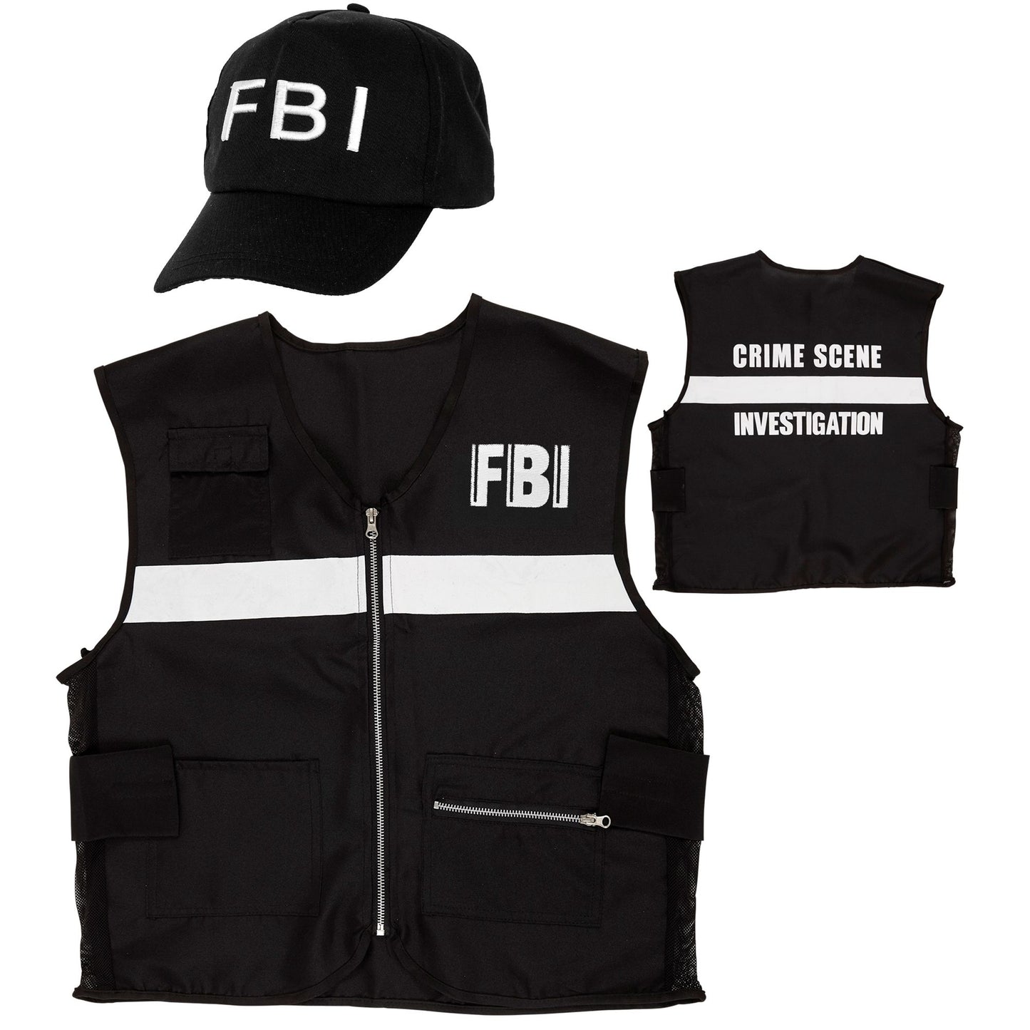 "FBI TATORTINVESTIGATOR" (Weste, Kappe) – Vorderansicht