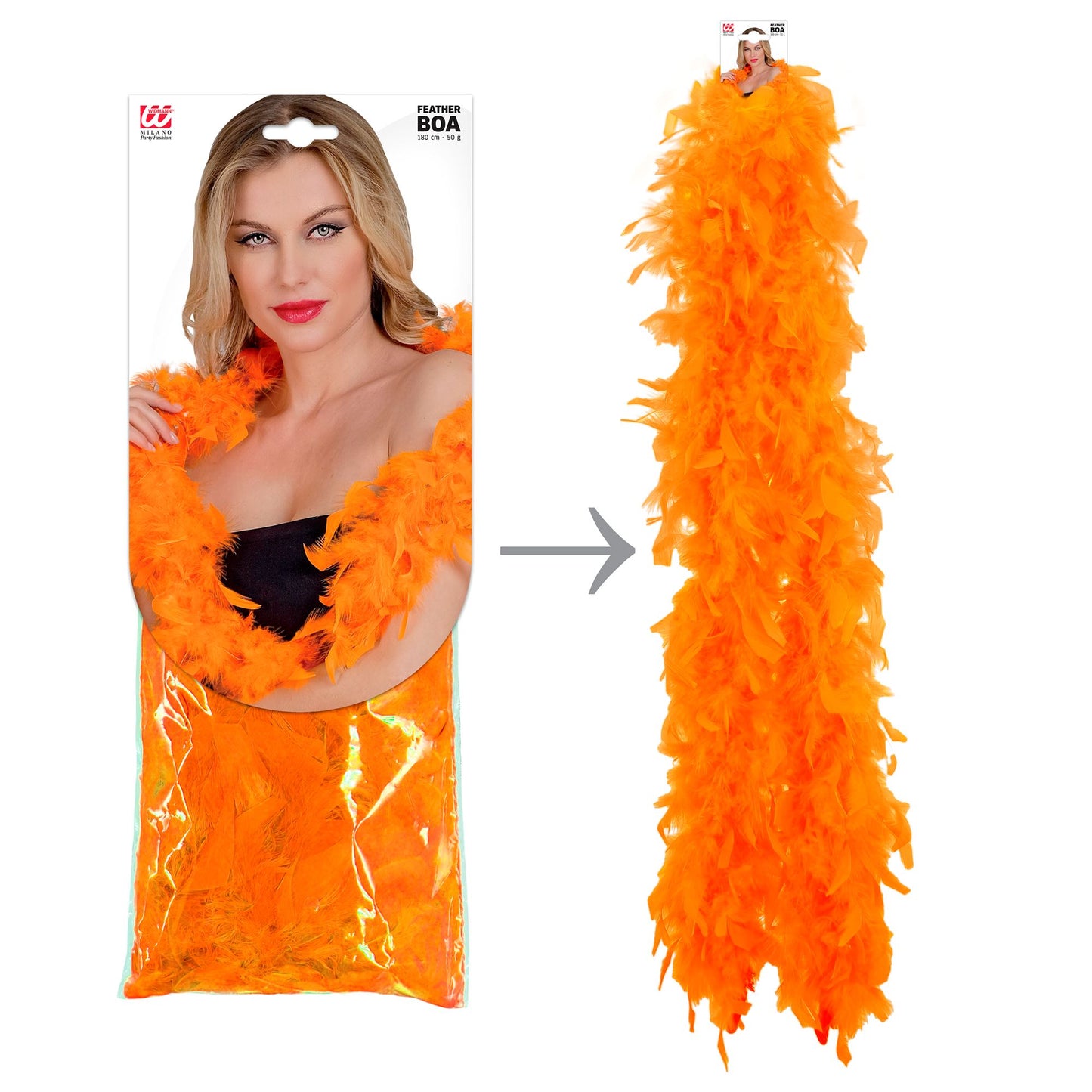"FEDERBOA" orange - 1,80 m - 50 g – Ansicht 5