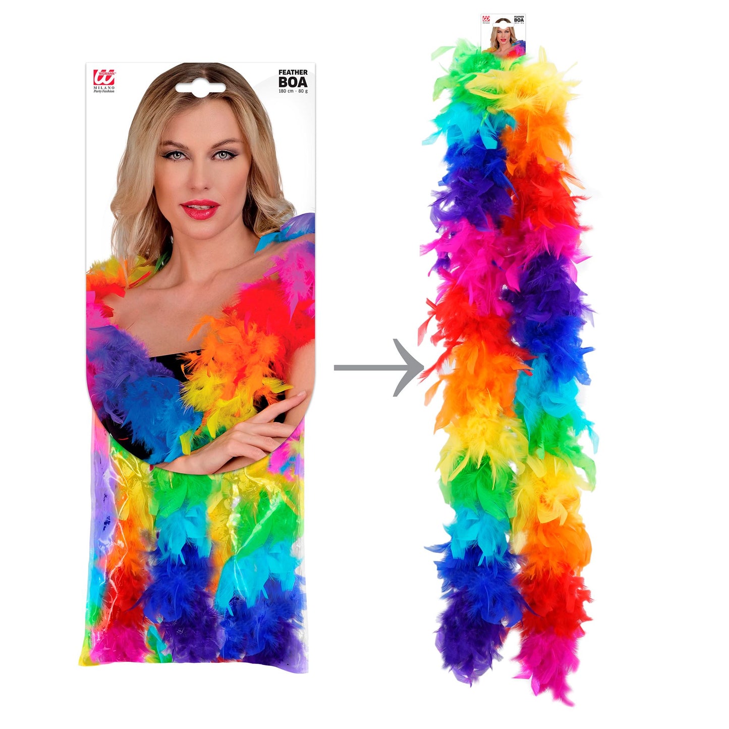 "FEDERBOA REGENBOGEN" - 1,80 m - 80 g – Ansicht 5