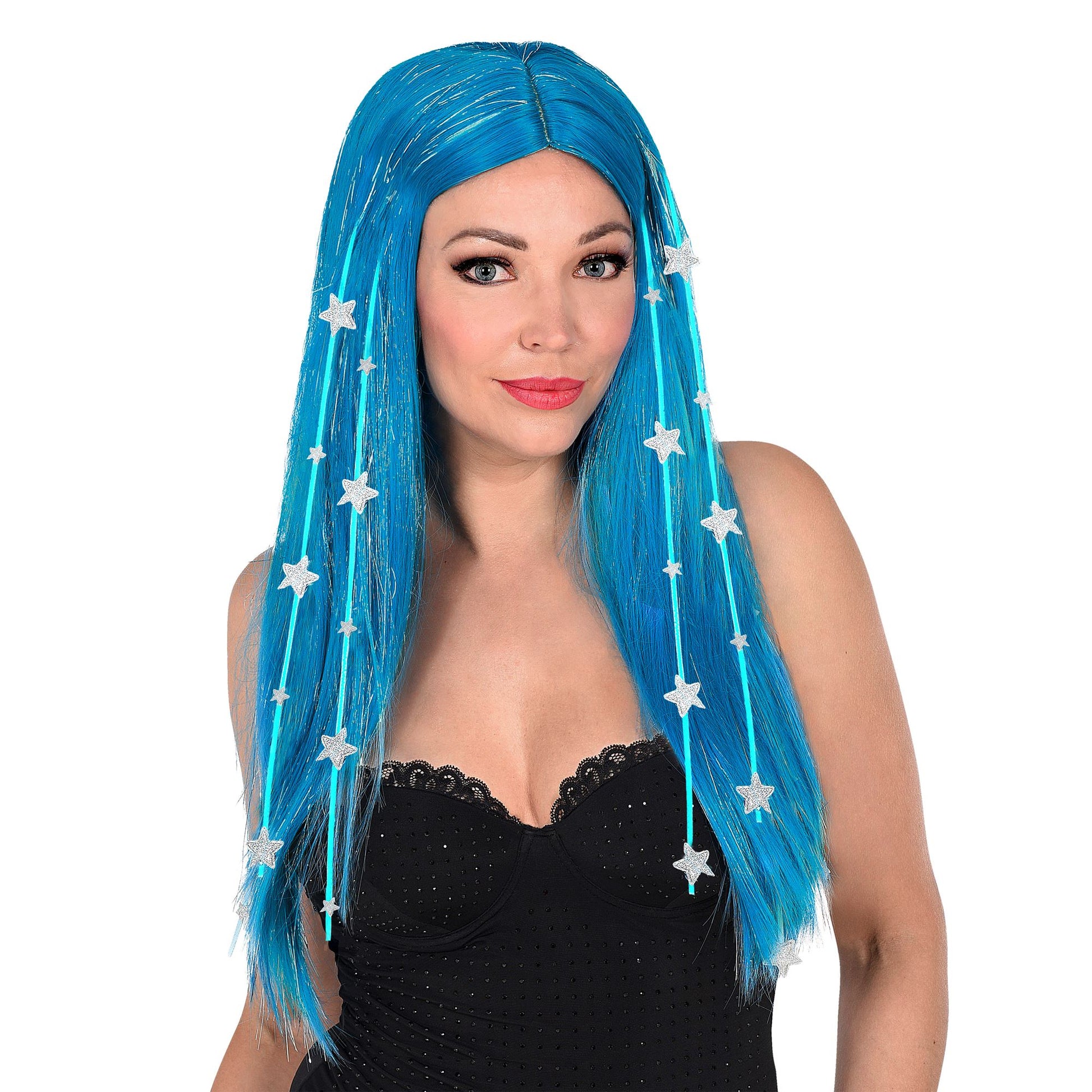 "FEEN DREAM HAIR PERÜCKE MIT LAMETTA, STERNEN & HOCHWERTIGEM SILIKON LINING" in farbiger Box – Ansicht 3