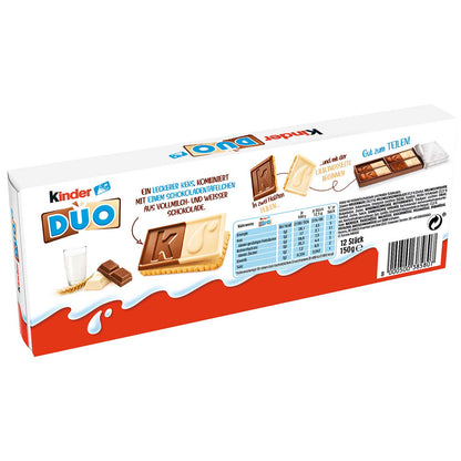 Ferrero Kinder Duo Kekse 12er Pack mit Weiss- und Milchschokolade 150 g