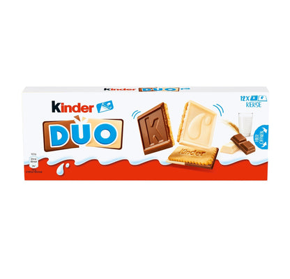 Ferrero Kinder Duo Kekse 12er Pack mit Weiss- und Milchschokolade 150 g