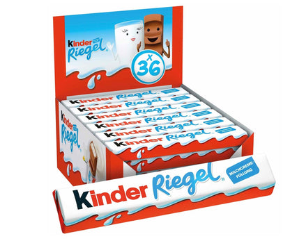 Ferrero Kinder Riegel Vollmilch-Schokolade mit Milchcremefüllung 36 Stück