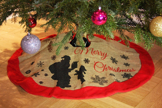 Weihnachtsbaumdecke Jute 86 cm – Festartikel Müller Mit Festlichem Motiv - Fasnacht24.ch