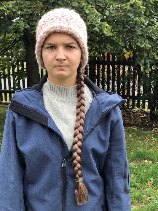 Handgeflochtenes Geflochtenes Haaraccessoire Greta – Einteiliges Ponytail-Accessoire - Fasnacht24.ch