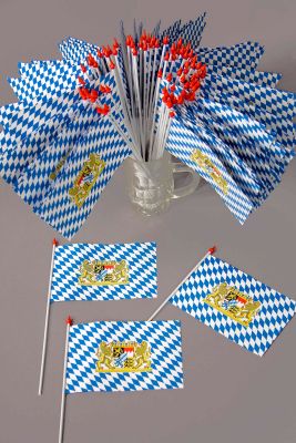 Oktoberfest Tischfähnchen 10x15cm – Festartikel Müller – Polyester, Birke - Fasnacht24.ch