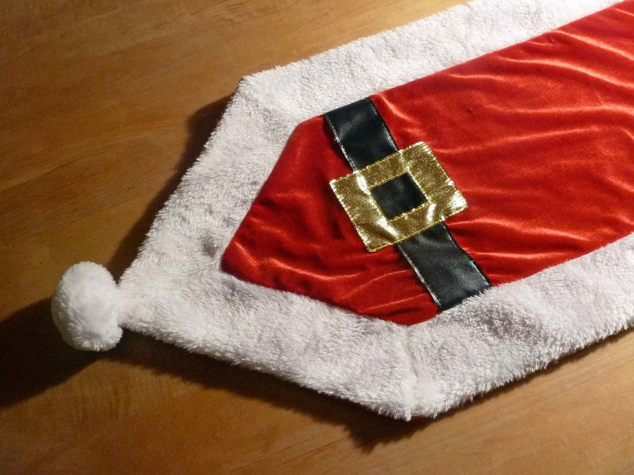 Weihnachtlicher Tischläufer Festartikel Müller – 165 x 32 cm Rot-Gold – Detailansicht