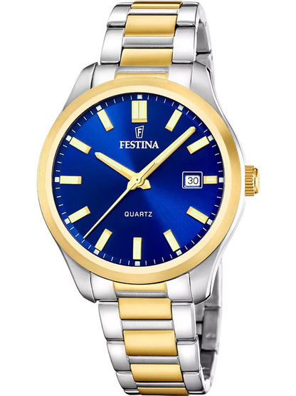 FESTINA ACERO CLASICO F20738_3 Only Time Armbanduhr 42 mm Gold – Detailansicht