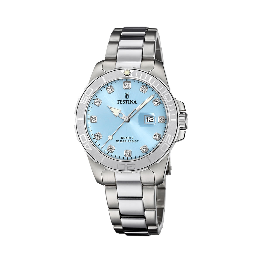 FESTINA BOYFRIEND COLLECTION F20503_5 Damen Quarzuhr mit Datum 34 mm Edelstahl – Detailansicht