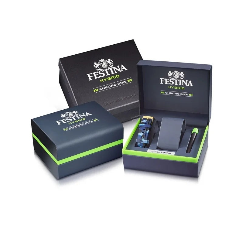 FESTINA Mod. CHRONO BIKE SPECIAL EDITION CONNECTED + Extra strap F20547_1 Chronograph Armbanduhr 45.5 mm Blau ansicht-2