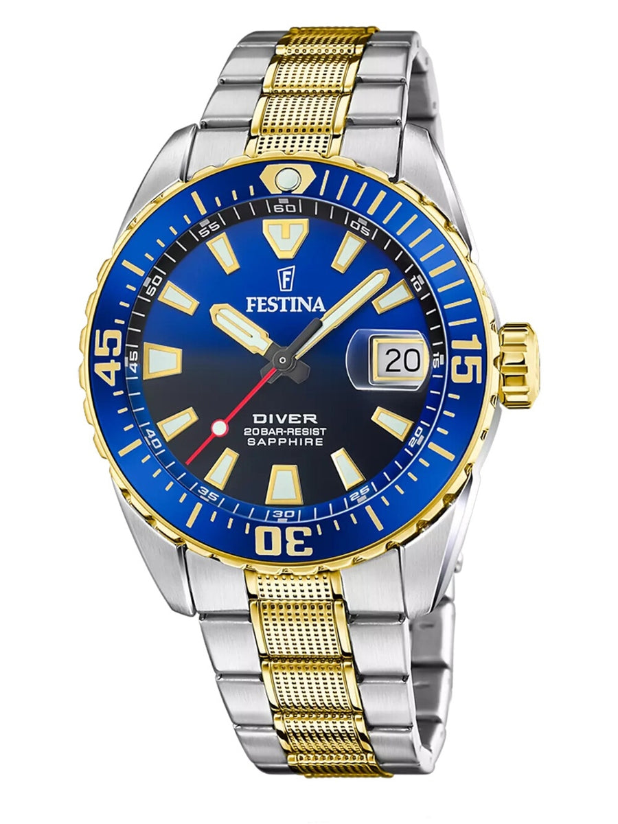 FESTINA THE ORIGINALS F20706_1 Date Armbanduhr 41 mm Gold