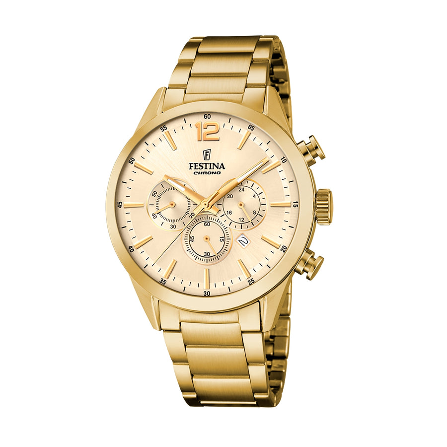 FESTINA TIMELESS CHRONOGRAPH F20633_4 Chronograph Armbanduhr 43.5 mm Gold ansicht-2