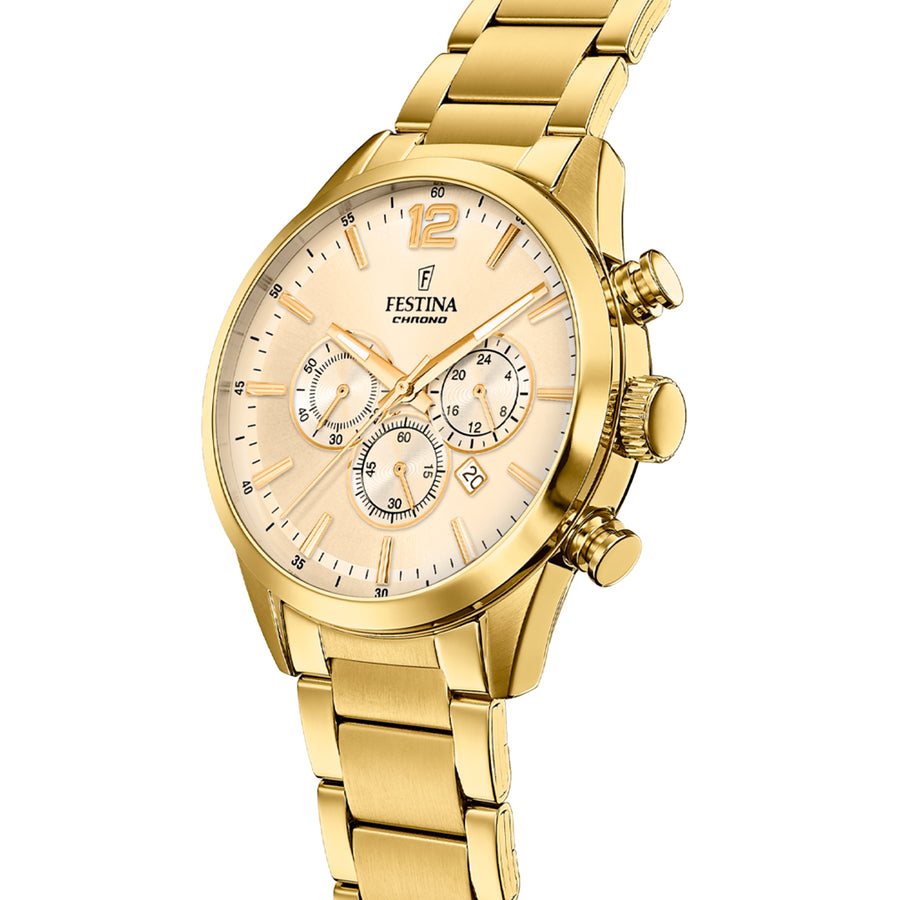 FESTINA TIMELESS CHRONOGRAPH F20633_4 Chronograph Armbanduhr 43.5 mm Gold