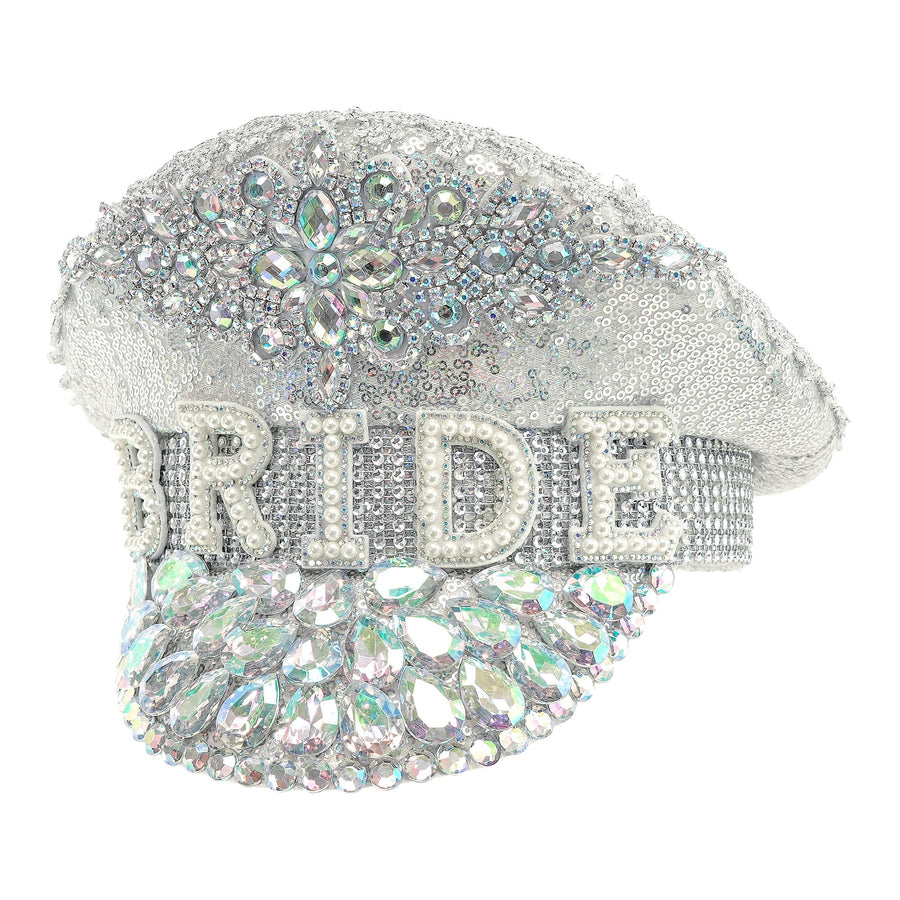 "FESTIVAL KAPPE BRIDE MIT SILBERNEN GLITZERSTEINEN" – Vorderansicht
