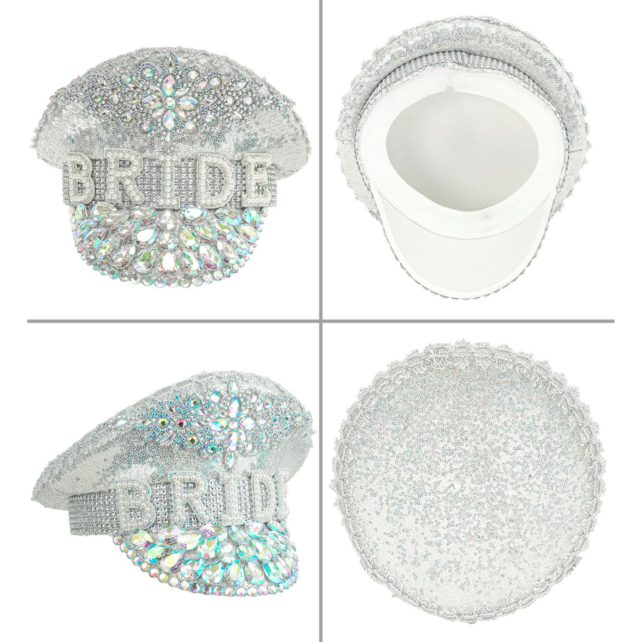 "FESTIVAL KAPPE BRIDE MIT SILBERNEN GLITZERSTEINEN" – Detailansicht