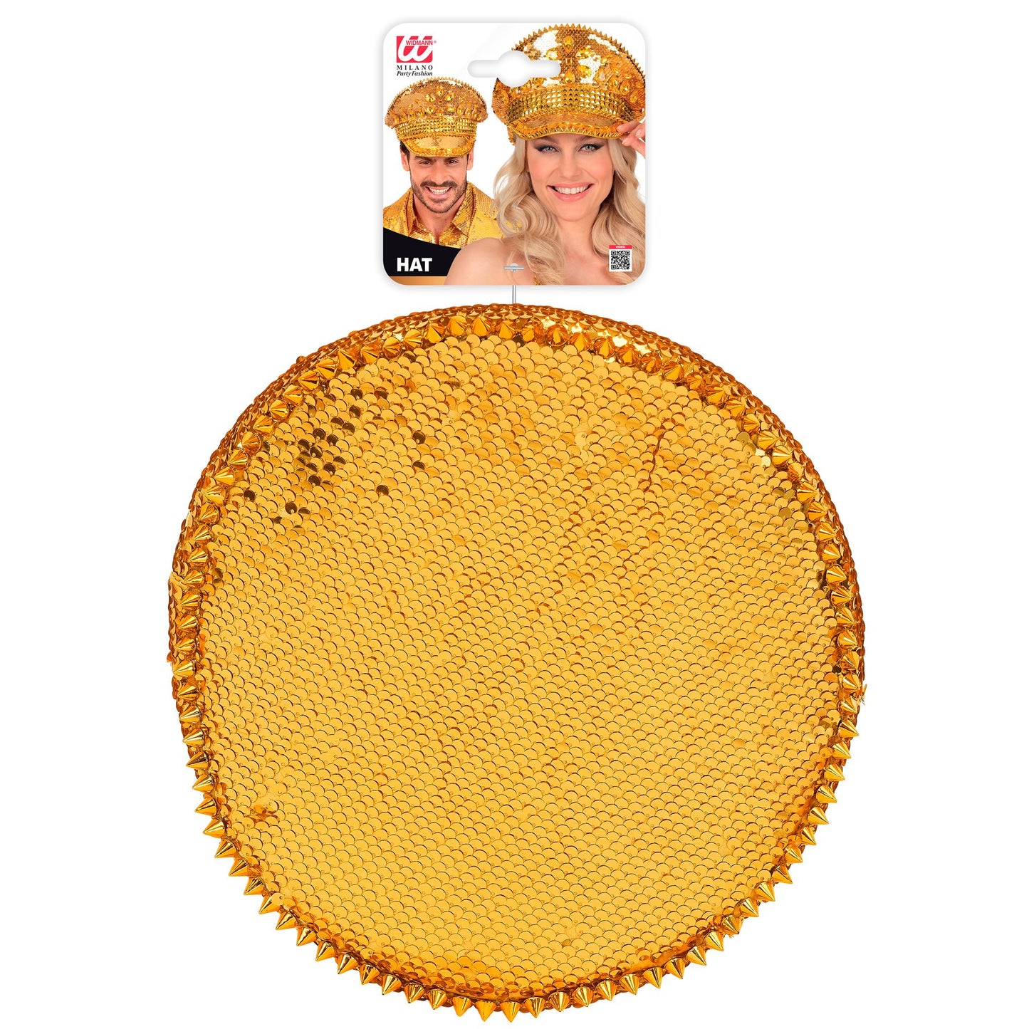 "FESTIVAL KAPPE GOLDENE PAILLETTEN MIT NIETEN UND GLITZERSTEINEN" – Ansicht 3