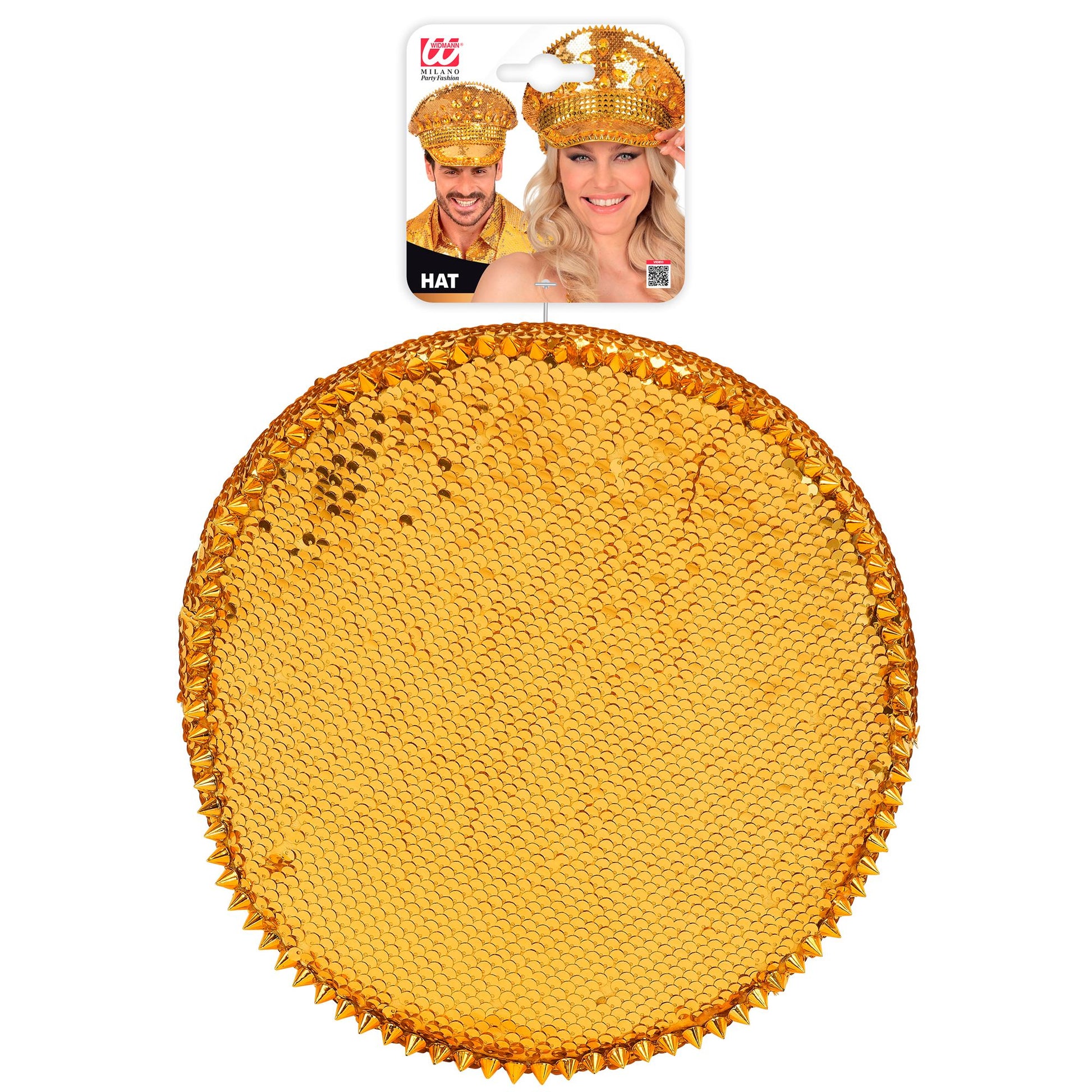"FESTIVAL KAPPE GOLDENE PAILLETTEN MIT NIETEN UND GLITZERSTEINEN" – Ansicht 3