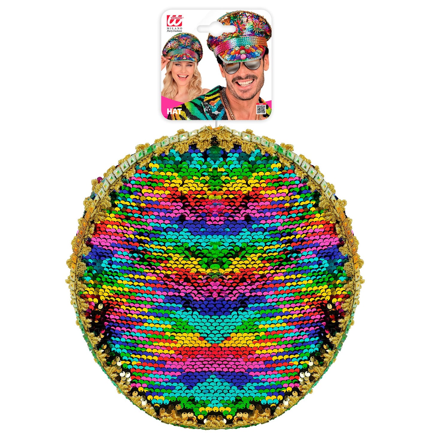 "FESTIVAL KAPPE PRIDE MIT REGENBOGEN PAILLETTEN UND GLITZERSTEINEN" – Ansicht 3