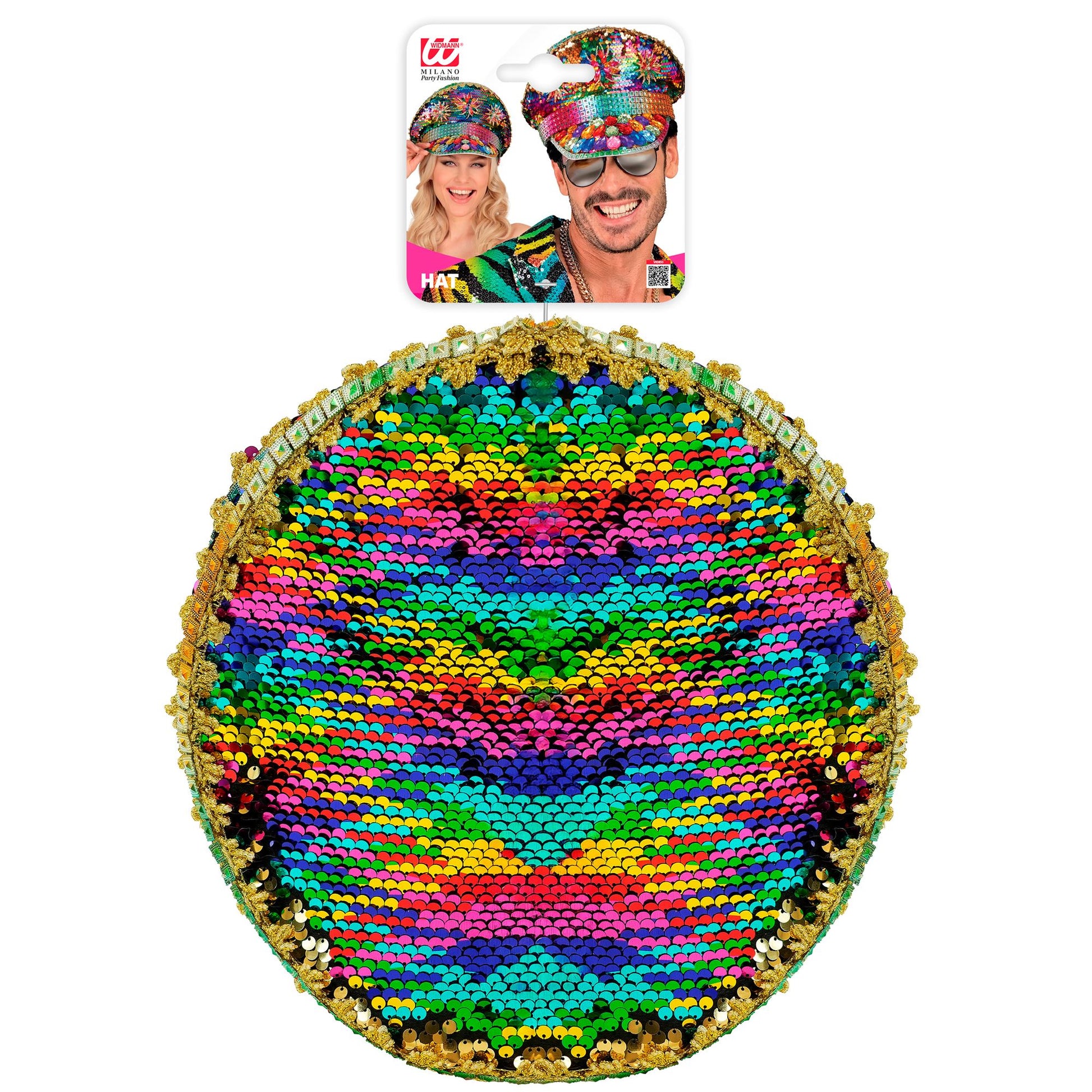 "FESTIVAL KAPPE PRIDE MIT REGENBOGEN PAILLETTEN UND GLITZERSTEINEN" – Ansicht 3